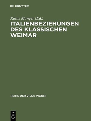 cover image of Italienbeziehungen des klassischen Weimar